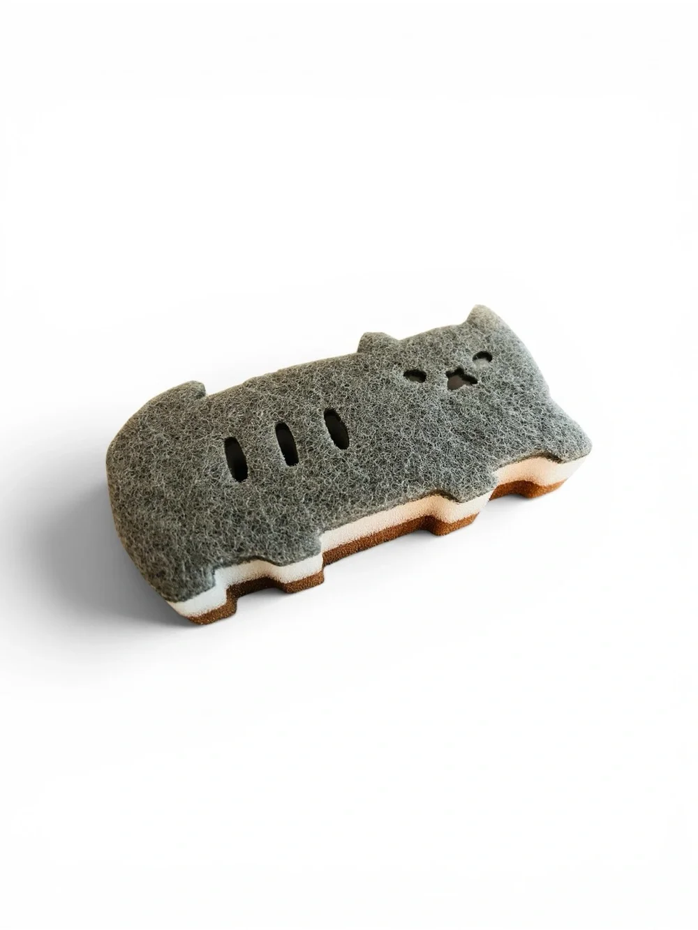 Cute Cat-Shaped Dual-Texture Cleaning Sponges — Set of 3